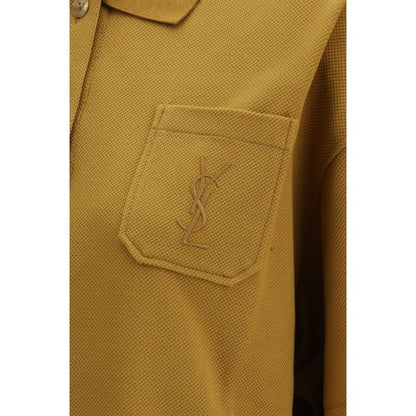 Polo de algodón bicolor Saint Laurent