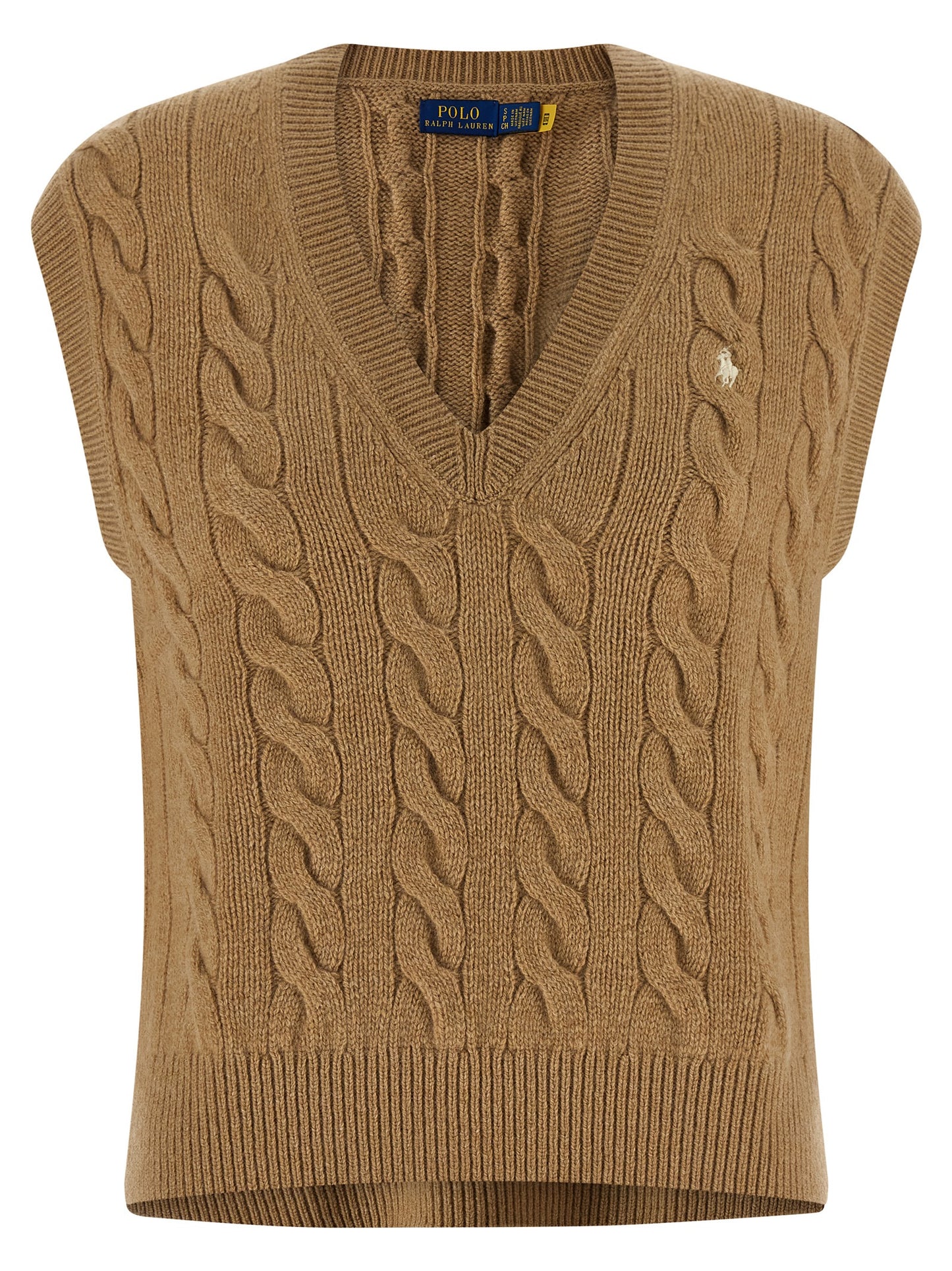 Polo Ralph Lauren Chaqueta Sin Mangas De Lana Beige