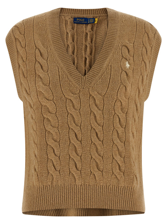 Polo Ralph Lauren Chaqueta Sin Mangas De Lana Beige