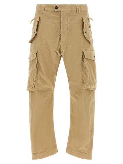 Pantalones Cargo Dsquared² De Algodón Beige Relajados