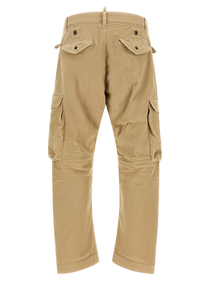 Pantalones Cargo Dsquared² De Algodón Beige Relajados