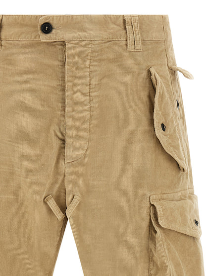 Pantalones Cargo Dsquared² De Algodón Beige Relajados