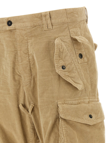 Pantalones Cargo Dsquared² De Algodón Beige Relajados