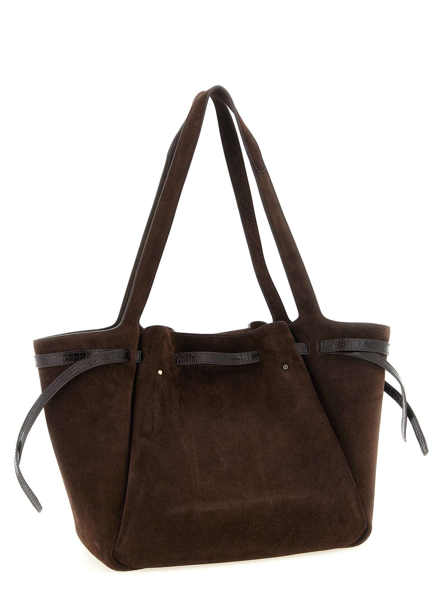 Bolso tote de cuero bovino marrón Tory Burch