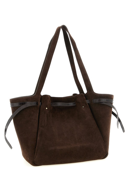 Bolso tote de cuero bovino marrón Tory Burch