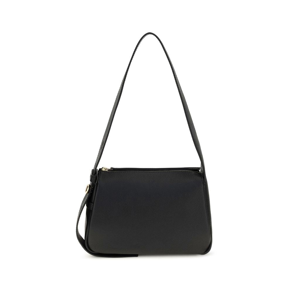 Bolso de hombro Tory Burch Bos Taurus de piel de becerro negra