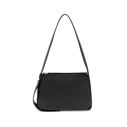 Bolso de hombro Tory Burch Bos Taurus de piel de becerro negra