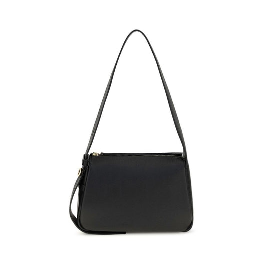 Bolso de hombro Tory Burch Bos Taurus de piel de becerro negra