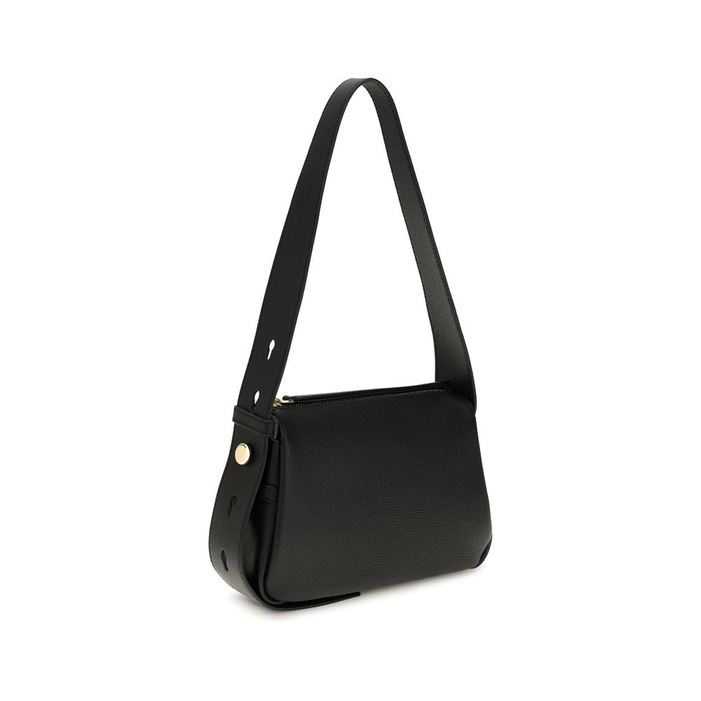 Bolso de hombro Tory Burch Bos Taurus de piel de becerro negra