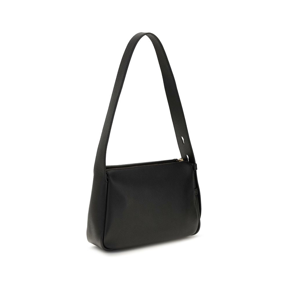 Bolso de hombro Tory Burch Bos Taurus de piel de becerro negra