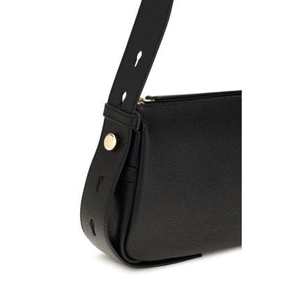 Bolso de hombro Tory Burch Bos Taurus de piel de becerro negra