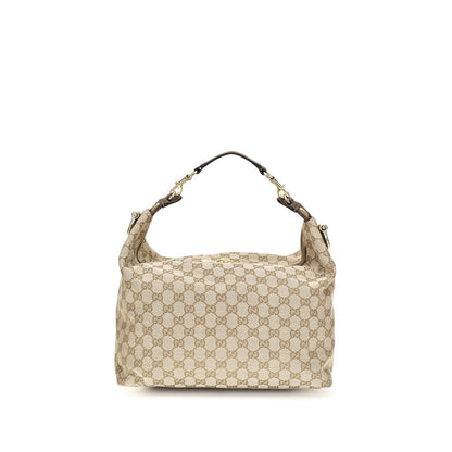 Bolso de hombro Gucci de tela beige