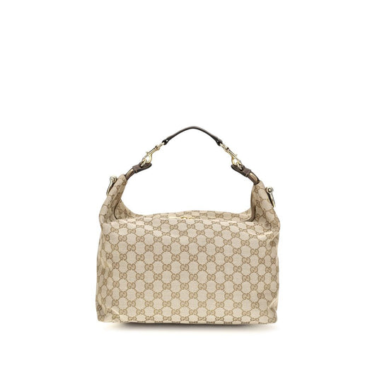 Bolso de hombro Gucci de tela beige