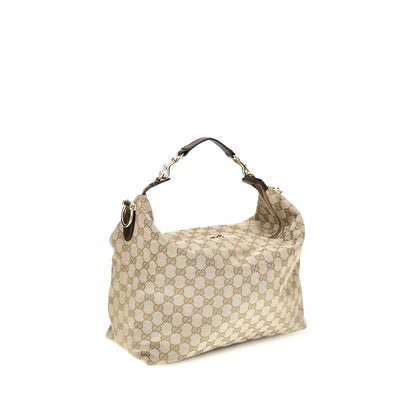 Bolso de hombro Gucci de tela beige