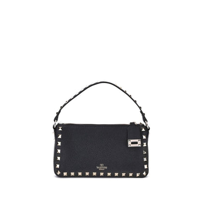 Bolso de hombro Valentino Garavani negro de piel de becerro Bos Taurus