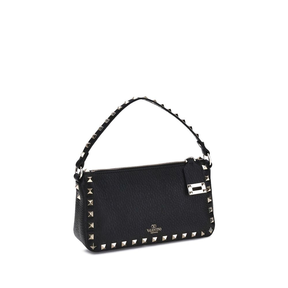 Bolso de hombro Valentino Garavani negro de piel de becerro Bos Taurus