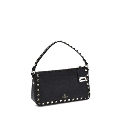 Bolso de hombro Valentino Garavani negro de piel de becerro Bos Taurus