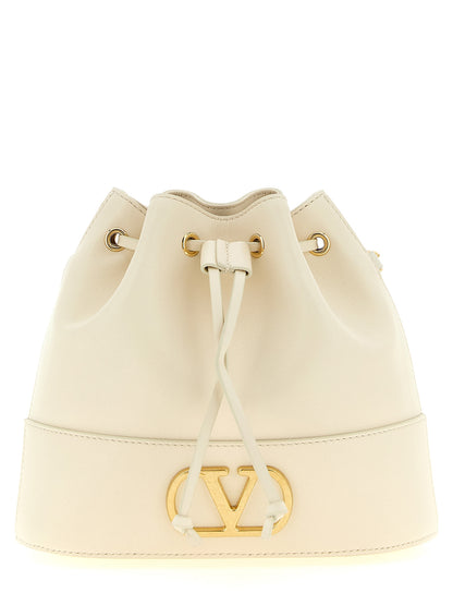 Sac bandoulière Valentino Garavani en cuir d'agneau blanc