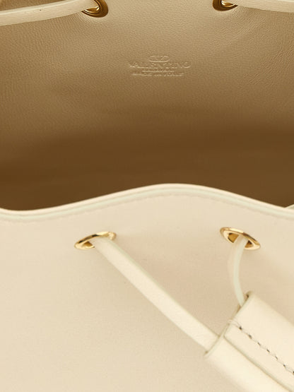 Sac bandoulière Valentino Garavani en cuir d'agneau blanc