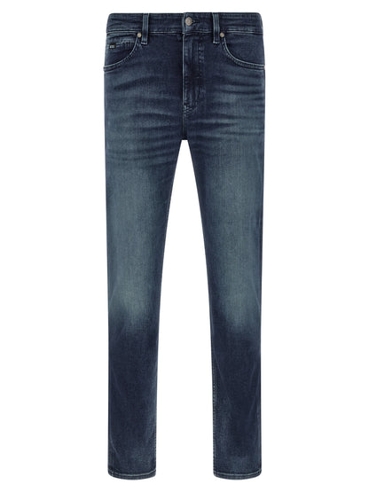 Jeans ajustés en coton bleu Hugo Boss modèle C-Delaware