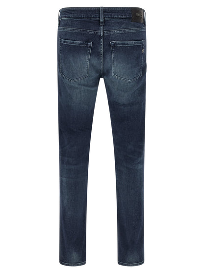 Jeans ajustés en coton bleu Hugo Boss modèle C-Delaware