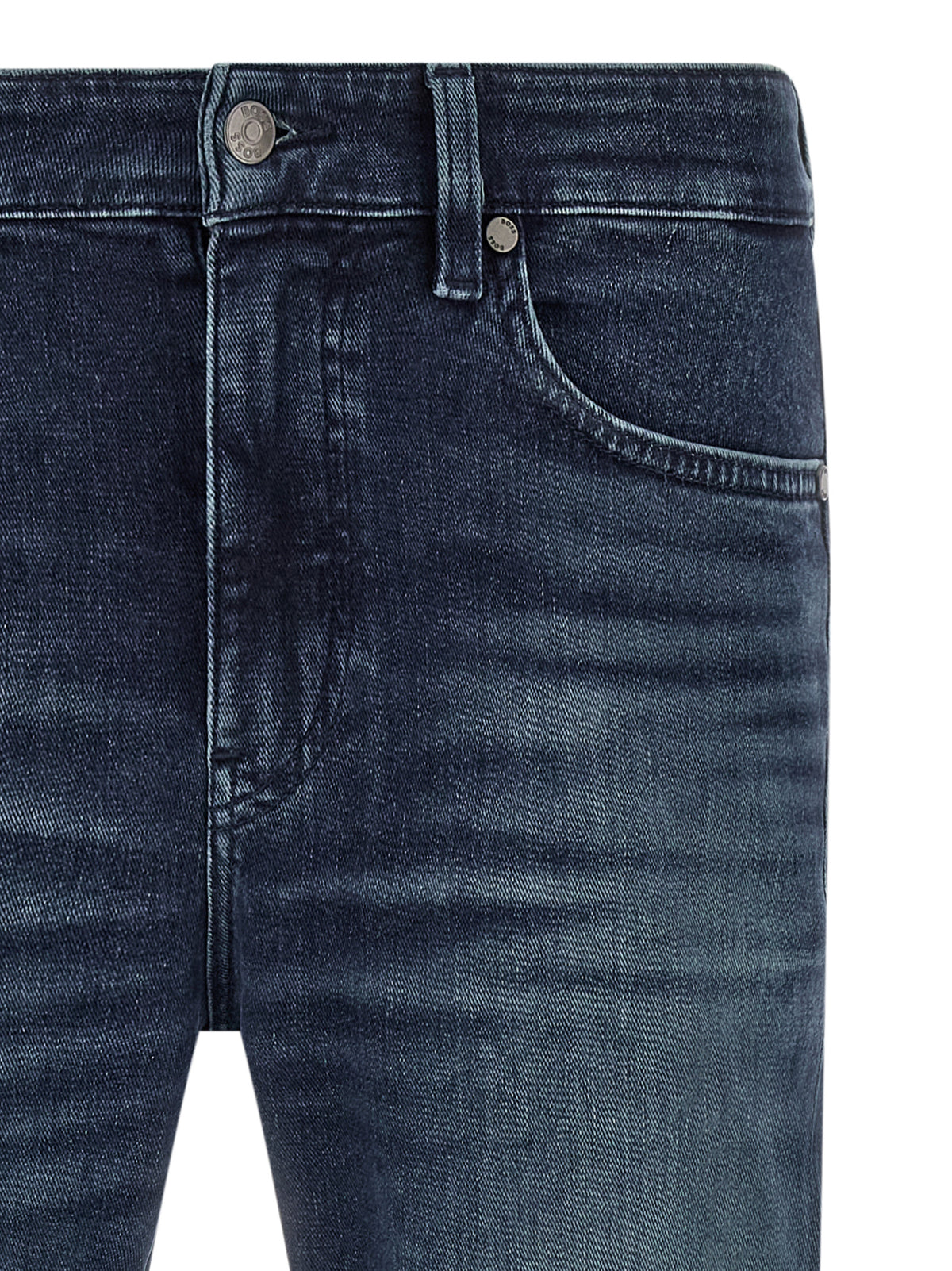 Jeans ajustés en coton bleu Hugo Boss modèle C-Delaware