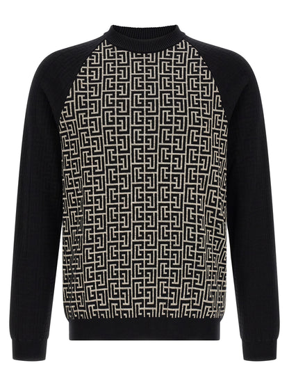 Cardigan Balmain De Algodón Con Diseño Bicolar Equilibrado