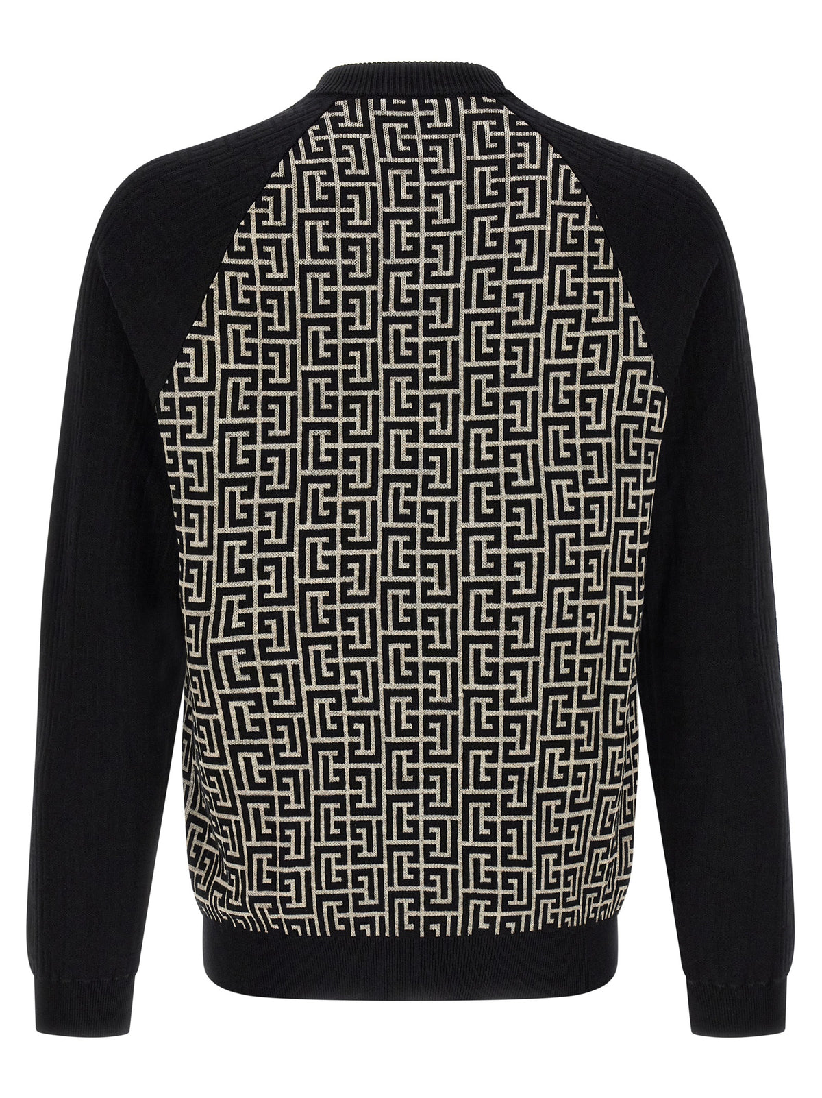 Cardigan Balmain De Algodón Con Diseño Bicolar Equilibrado
