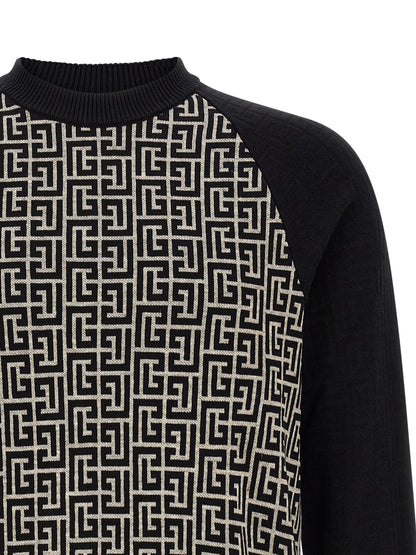 Cardigan Balmain De Algodón Con Diseño Bicolar Equilibrado
