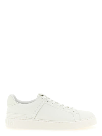 Baskets basses Balmain en cuir de veau blanc
