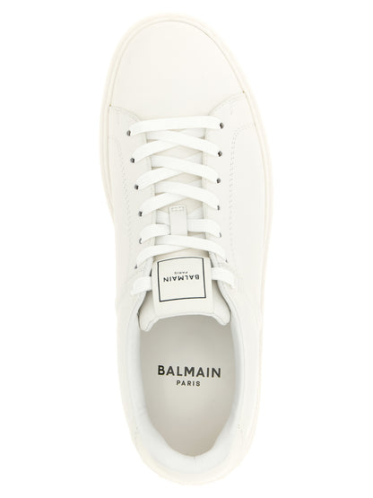 Baskets basses Balmain en cuir de veau blanc