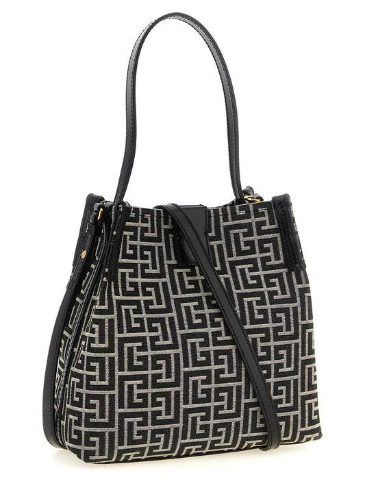 Bolso de hombro Balmain bicolor de algodón