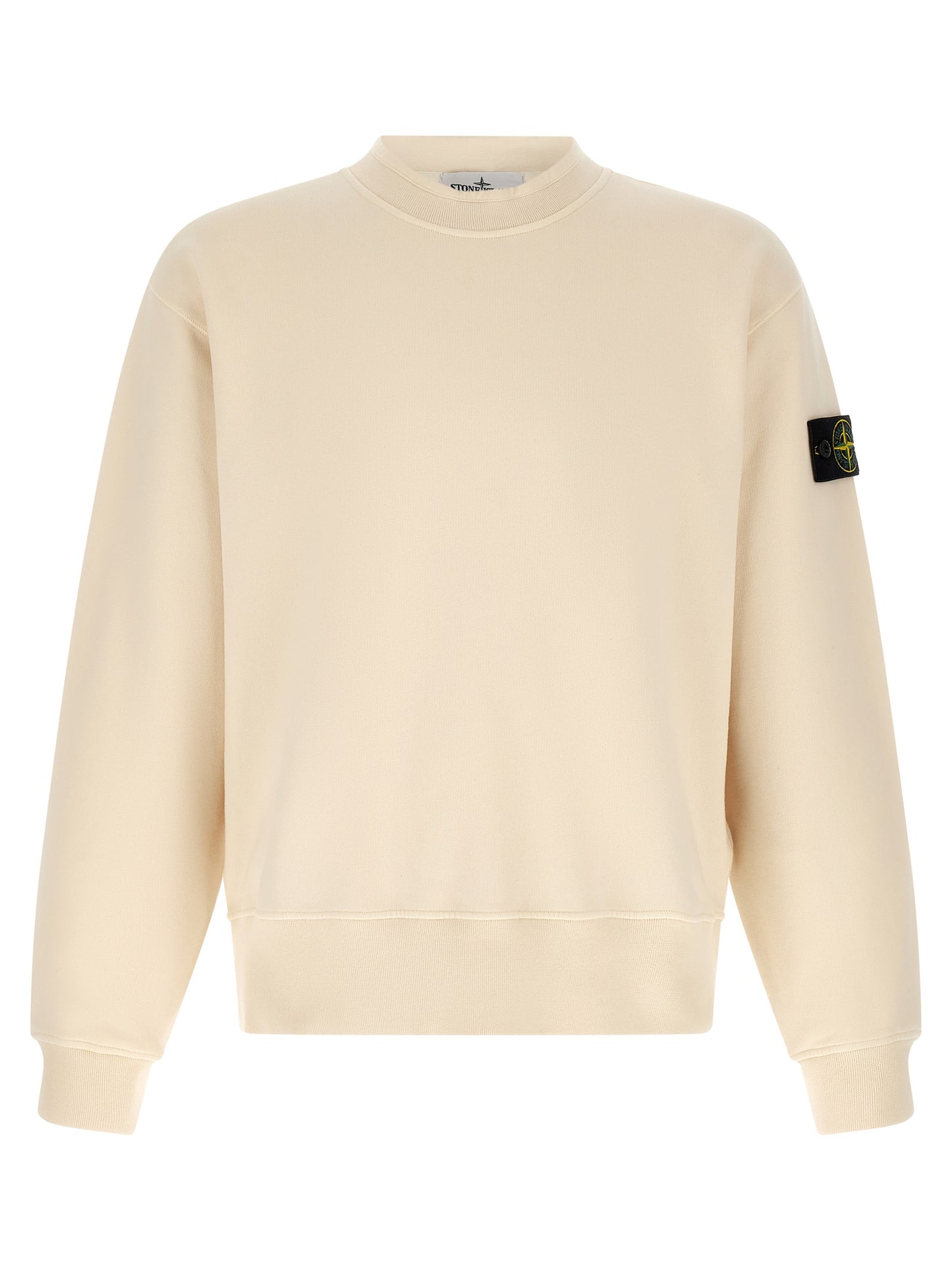 Stone Island Cotton White Classic Fit Sweatshirt