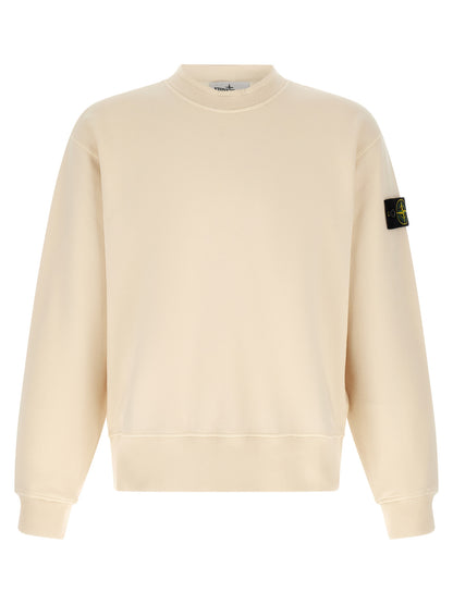 Stone Island Cotton White Classic Fit Sweatshirt
