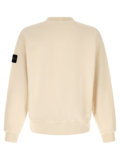 Stone Island Cotton White Classic Fit Sweatshirt