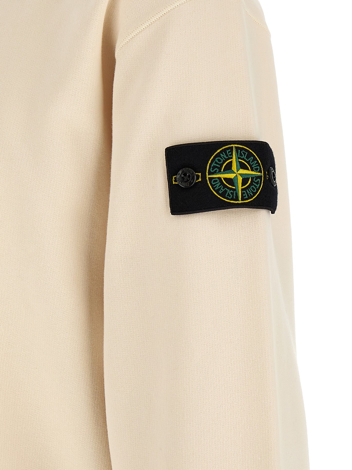 Stone Island Cotton White Classic Fit Sweatshirt
