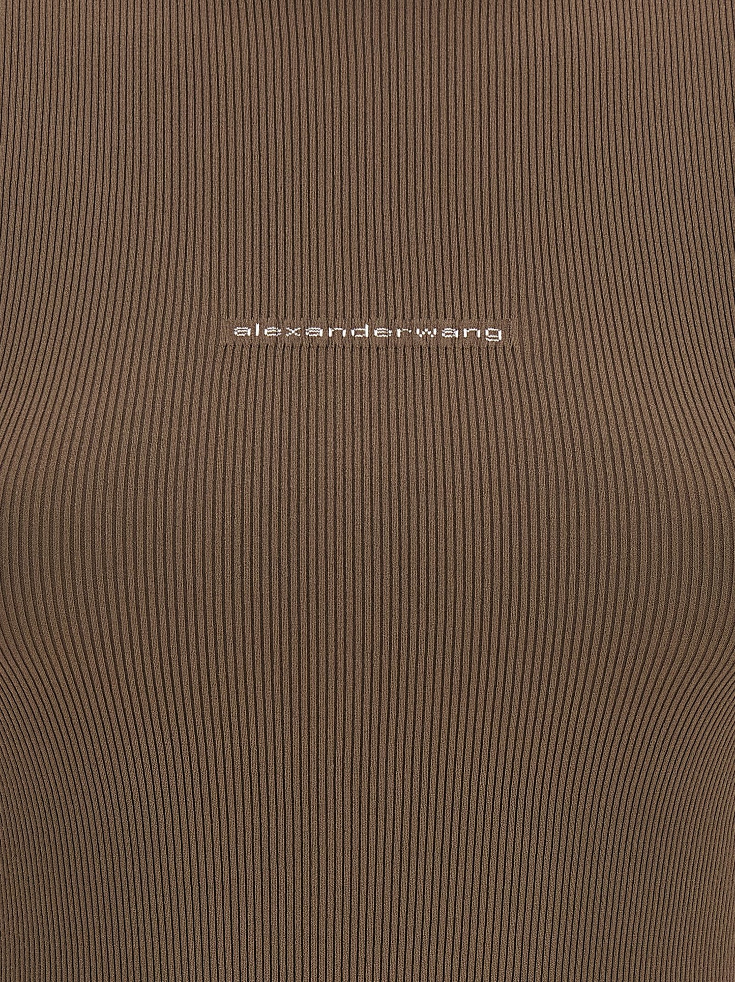 Alexander Wang Brown Polyamide T-Shirt
