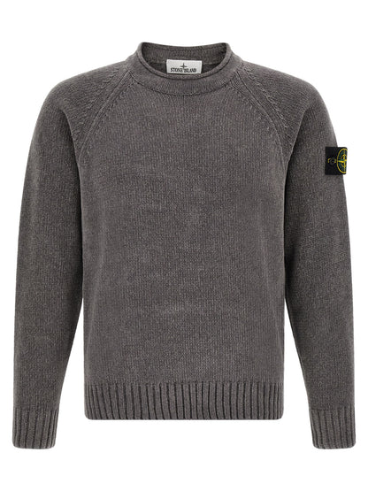 Stone Island Cardigan de Algodón Gris - Diseño Estructurado