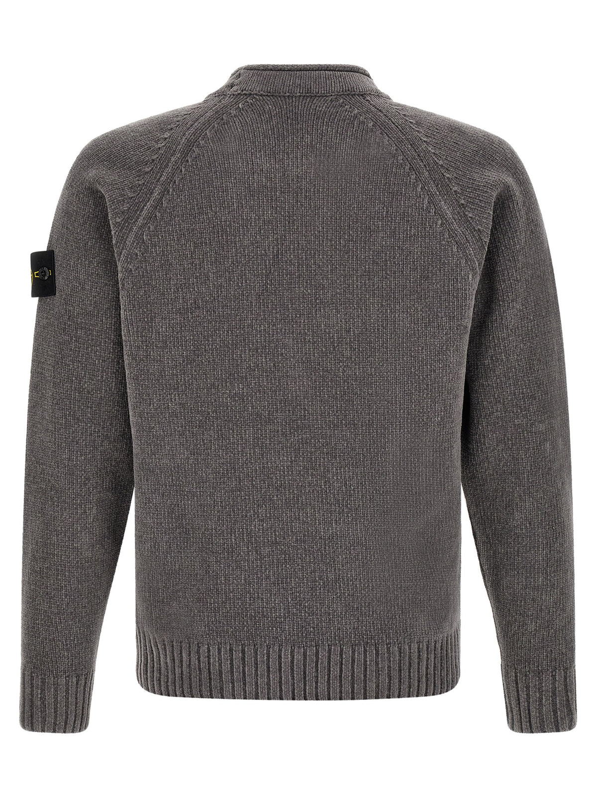 Stone Island Cardigan de Algodón Gris - Diseño Estructurado