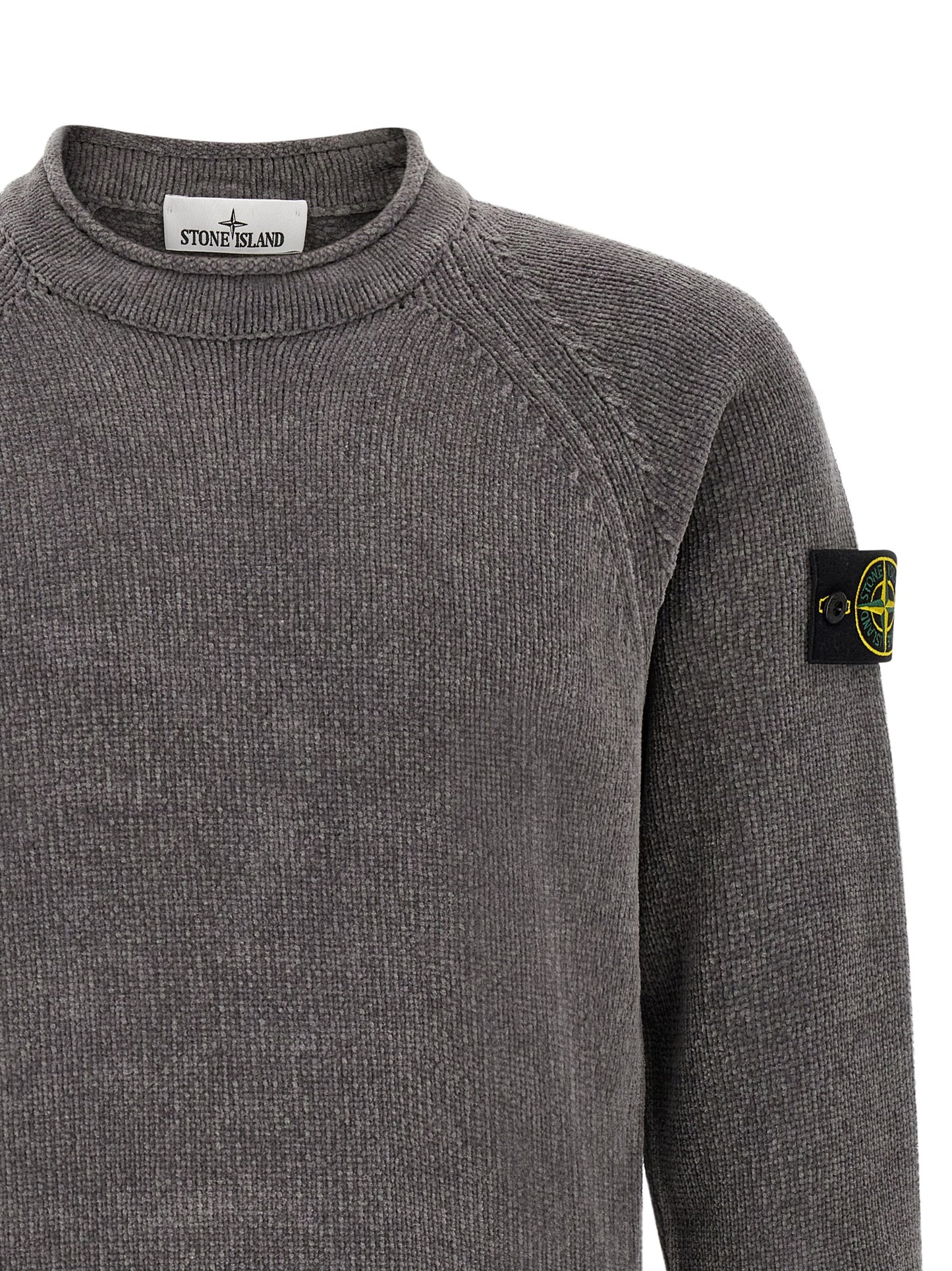 Stone Island Cardigan de Algodón Gris - Diseño Estructurado