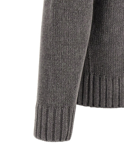 Stone Island Cardigan de Algodón Gris - Diseño Estructurado