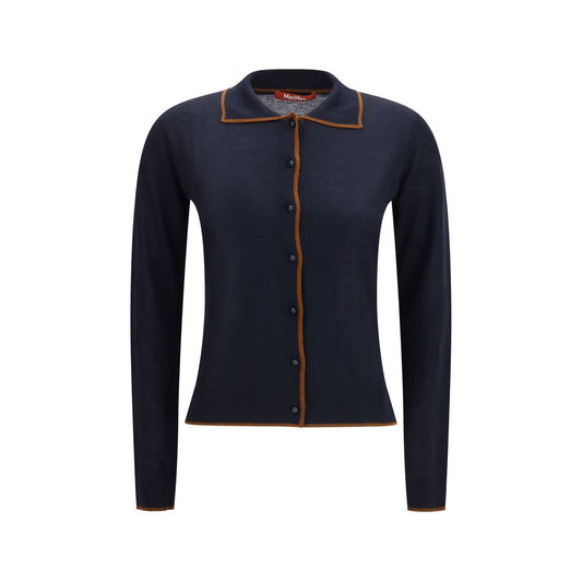 Gilet en soie bleu Max Mara