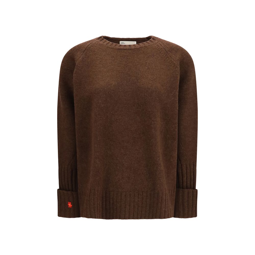 Sudadera Oves Aries de lana marrón Tory Burch