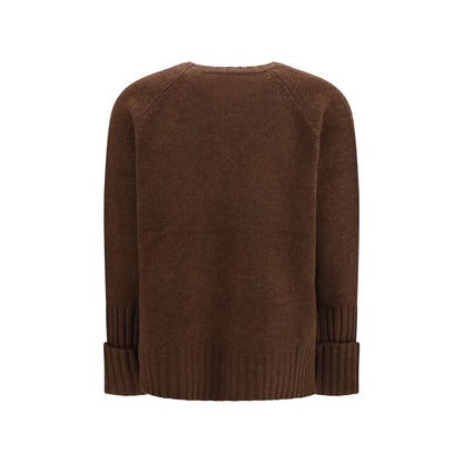 Sudadera Oves Aries de lana marrón Tory Burch