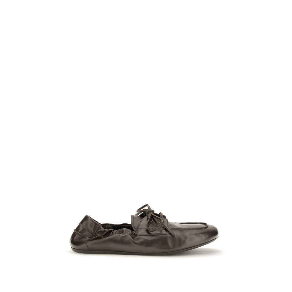 Mocasines slip-on de piel de becerro marrón Bos Taurus de Prada