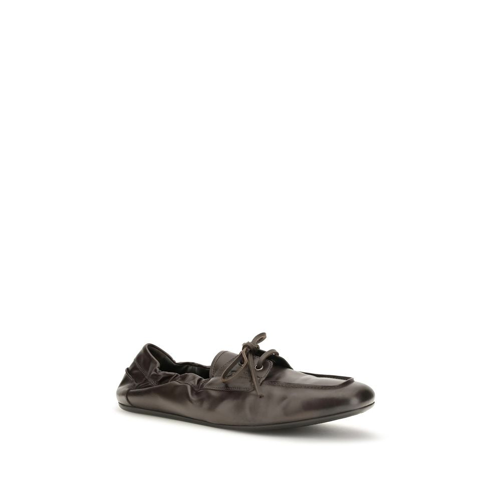 Mocasines slip-on de piel de becerro marrón Bos Taurus de Prada