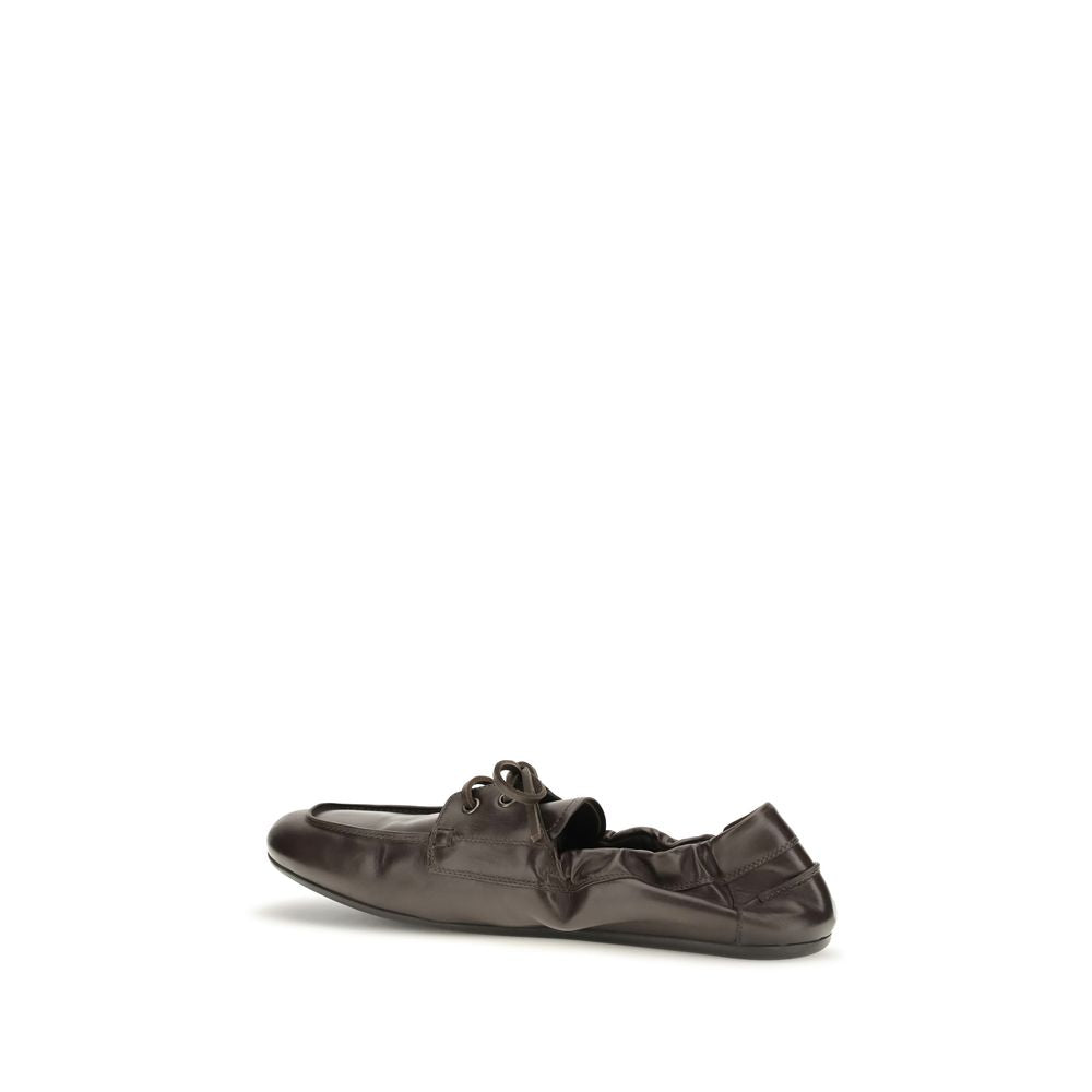 Mocasines slip-on de piel de becerro marrón Bos Taurus de Prada