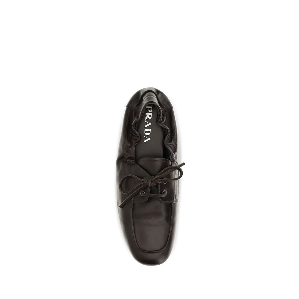 Mocasines slip-on de piel de becerro marrón Bos Taurus de Prada
