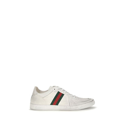 Zapatillas Bajas Gucci de Piel de Ternera Blanca Bos Taurus