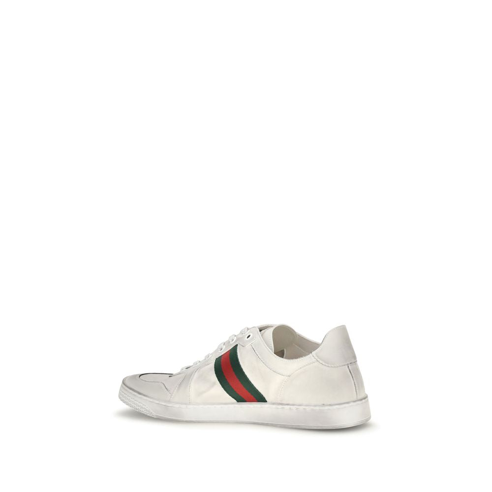 Zapatillas Bajas Gucci de Piel de Ternera Blanca Bos Taurus